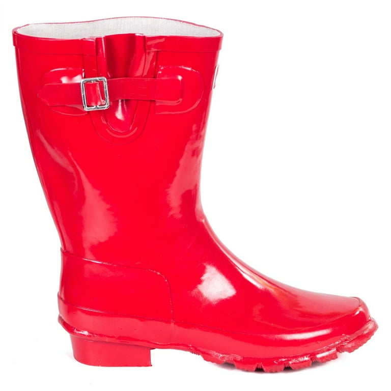 Red rain boots best sale walmart