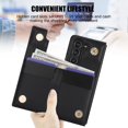 thumbnail image 4 of Dteck for Samsung Galaxy Z Fold 6 Wallet Case with Ring and Credit Card Holder, Cash Slot, Premium Leather Magnetic Clasp Kickstand Heavy Duty Protective Cover,Black, 4 of 7