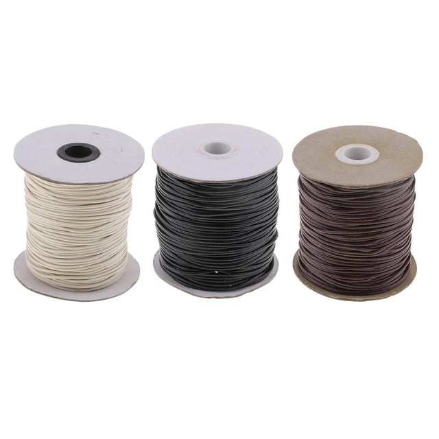 3 piezas encerado de de para manualidades, de material cuero, encuadernación, envoltura, encordado, anudado, cordones, BLESIY Cordón de algodón encerado 2 mm