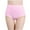 Pink, variant on Diufon Plus Size Briefs for Women Full Coverage High Waist Panties Solid Color 3 Pieces Panties