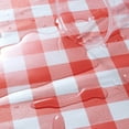 thumbnail image 3 of Lann's Linens 48'' x 30'' Fitted Vinyl Tablecloth w/ Flannel Backing, Red Checkered, 3 of 6