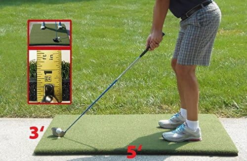 Duffer- Golf Practice Mat 3x5 Indoor Outdoor Heavy Duty Use Nylon Turf ...