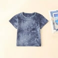thumbnail image 2 of CYRBOKO Toddler Boys Outfit Sets, Cotton Tie-Dye Short Sleeve Elastic Waist T-Shirt with Shorts Gray Size 6M-5 T, 2 of 5