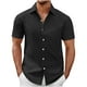 thumbnail image 1 of Eres Más Que una Camisa de Puntuación de Prueba Hombres Moda Casual Manga Corta Cuello de Vuelta Camisa Transpirable Blusa, 1 of 6