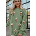 thumbnail image 2 of Women's Grass Green Christmas Nutcracker Graphic Corded Pullover Sweatshirt - [ZhiHiMeRi] | (US 20-22)2XL, 2 of 10
