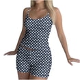 thumbnail image 7 of FRSASU Womens Pajamas Set Love Print Casual Sleepwear Soft Sets Tank Top and Shorts Loungewear Loose Home Wear Gray L(L), 7 of 7