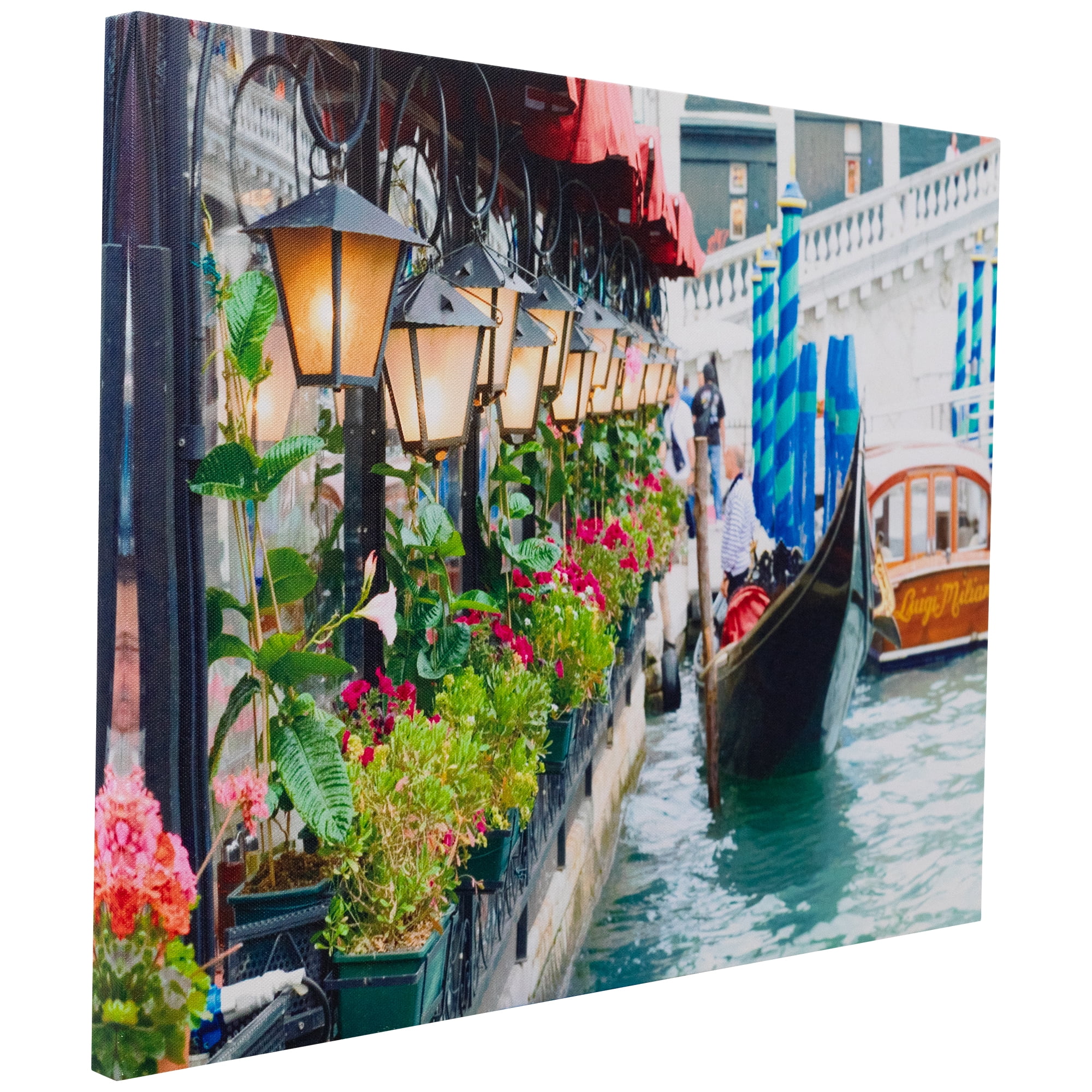 Northlight LED Lighted Flickering Venice Gondola Ride Canvas Wall Art - 11.75" x 15.75"