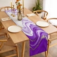 thumbnail image 3 of Purple Modern Wavers Table Runner - 72 Inch Long, Kitchen Dining Table Runner Dresser Scarves, Abstract Water Ripple Fluid Art Farmhouse Decor for Coffee Tables Wedding Party Banquet, 3 of 8