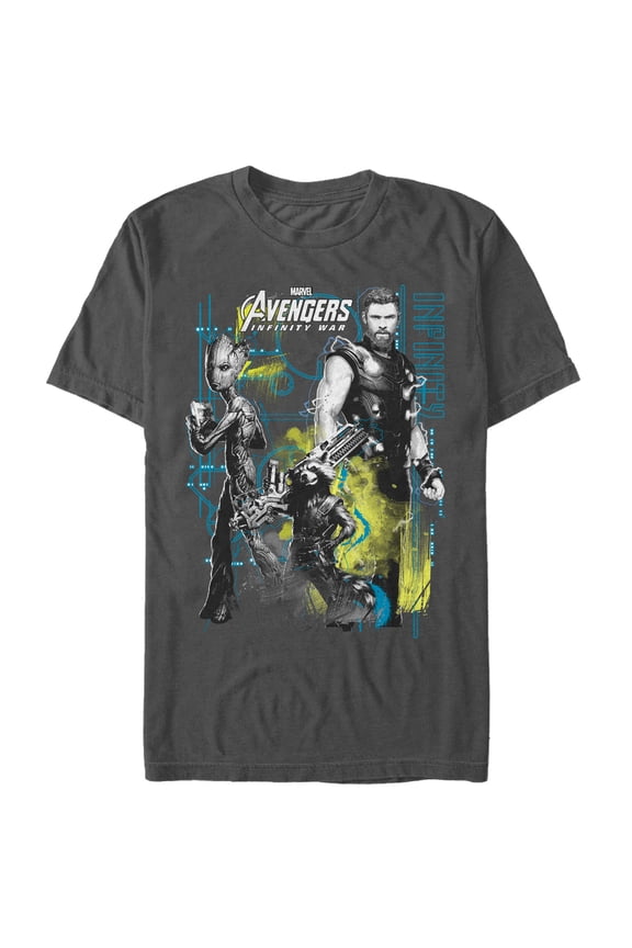 Men's Marvel Avengers: Infinity War Space Crew Graphic Tee Charcoal 2X Large