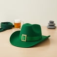 thumbnail image 7 of Jiibva Irish Festival Cowgirl Cap Western Decorative Belt Cowboy Hat Stylish Wide Brimmed Hat Outdoor Wear For Men Women, 7 of 7