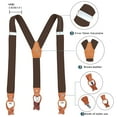 thumbnail image 6 of QCWQMYL Men's Suspenders Braces Leather Strap Father/Husband's Gift 6 Buttons Brown, 6 of 6