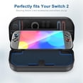 thumbnail image 2 of Large Capacity Portable PU Hard Case for Nintendo Switch 2, Slim Travel Case With Pockets for Accessories & Game Cards, Holds 10 Cartridges, 2 of 7