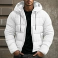 thumbnail image 2 of Horkkom Winter Jackets for Men Warm Fleece Puffer Jacket Casual Zip Up Coats with Pockets Hood Drawstring S, 2 of 7