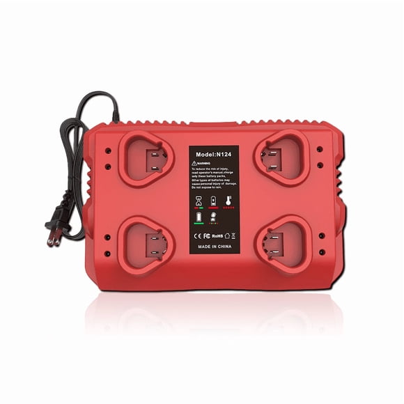 Adecuado para Cargador de Batería de Iones de Litio Milwaukee M12 N124-4 Que Carga 12A144W Carga Rápida con Puertos de Salida USB y Tipoc