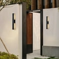 thumbnail image 4 of C Cattleya 2-Light Integrated LED  Outdoor Wall Light with Matte Black Finish, 4 of 6