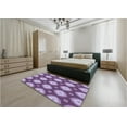 thumbnail image 4 of Ahgly Company Indoor Round Patterned Bright Lilac Purple Area Rugs, 7' Round, 4 of 6