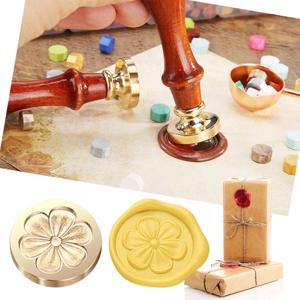 Cuadros Decorativos Cabezal de cobre en forma especial Cabezal de sello en relieve 3D clásico para tarjeta de boda (S)