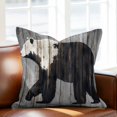 thumbnail image 2 of Brown Bear Form Throw Pillow Cover Impressionist Animal Silhouette Cotton Linen Cushion Cover Throw Pillow Case with Invisible Zipper for Couch Sofa Bed Chair Car 26x26 Inch, 2 of 9