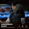 thumbnail image 4 of GTPLAYER Gaming Chair with Bluetooth Speakers and Footrest, Ergonomic Gamer Chair with Reclining Backrest, 3D Armrests, Adjustable Seat Height, Computer Desk Chair for Adults (Grey), 4 of 9