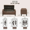 thumbnail image 3 of HOMCOM Banc de Rangement, Banc Ottoman avec Dessus Rabattable, Brun, 3 of 10