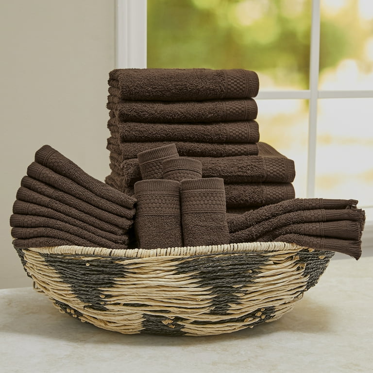 Baltic Linen 24-Piece Everyday Ringspun Cotton Towel Set 24 Piece Medieval