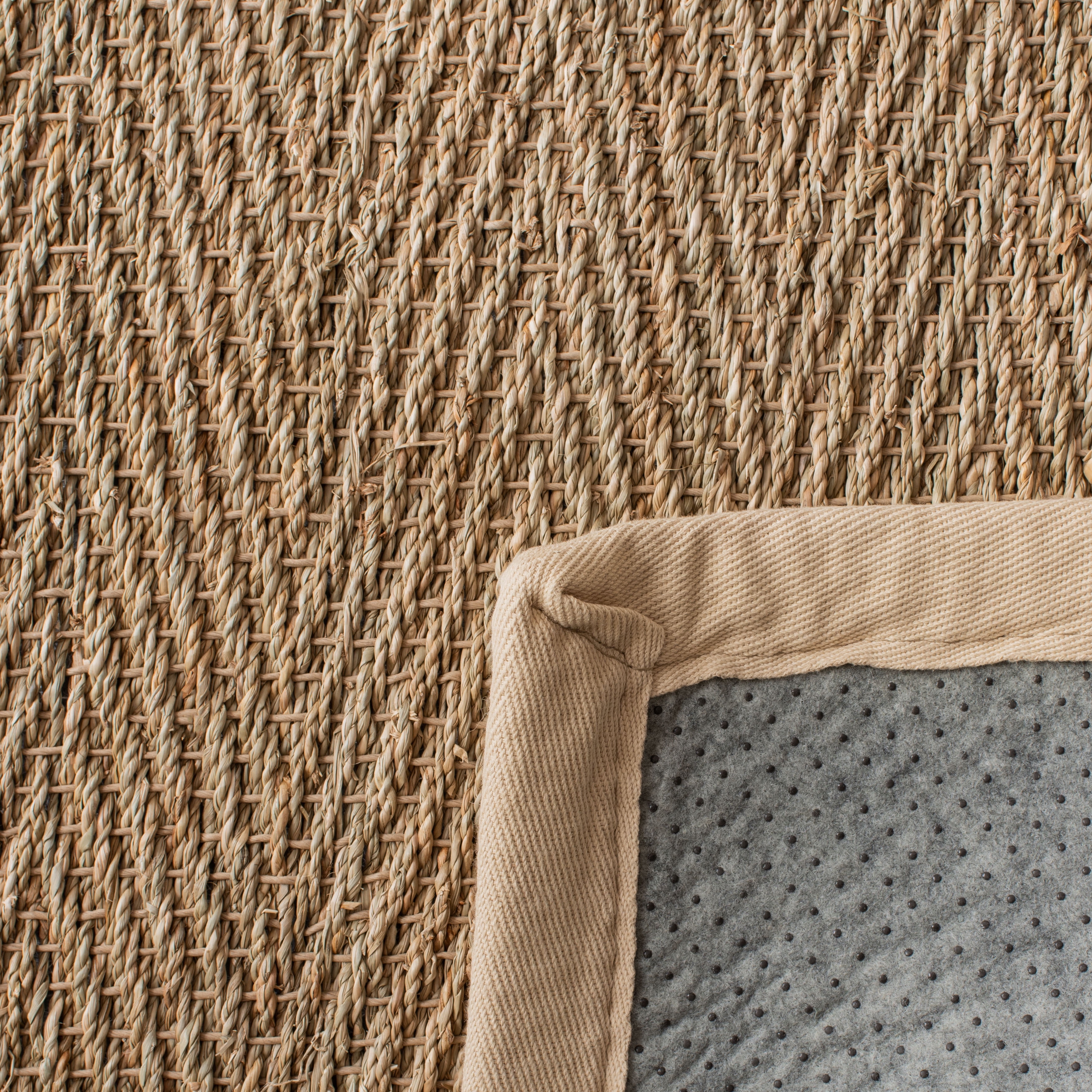 SAFAVIEH Natural Fiber Maisy Solid Area Rug, Natural/Ivory, 8' x 10'