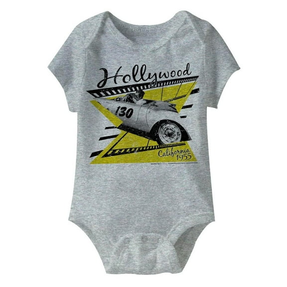 James Dean Cali 55 Gray Heather Infant Baby Romper Snapsuit