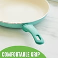 GreenLife Soft Grip Ceramic Nonstick Cookware Set, 18 Piece, Turquoise