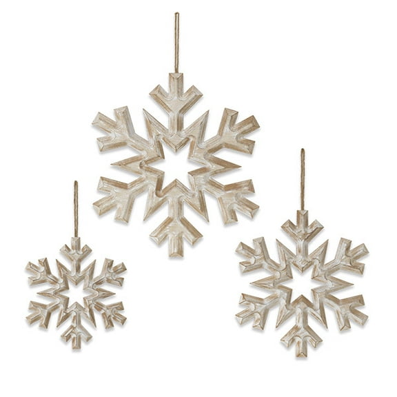 Set of 3 Wall Hanging Snowflakes