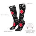 thumbnail image 4 of Gaeub Chaussettes Imprimées Design Cartes Chaussettes Hautes Extensibles pour Hommes Femmes Adolescents, Chaussettes de Softball Soccer pour Randonnée, Sport, 4 of 6