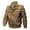Khaki, variant on MuZeFu Jackets for Men Black Casual Men's Casual Fashion Zipper Cardigan Pocket Solid Color Stand Up Collar Long Sleeve Outwear Jackets Tops