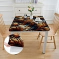 thumbnail image 2 of Acheng Scales Feathers Square Tablecloth Full Width Single-Sided Printing 100% Polyester Fiber 40*40, 2 of 8
