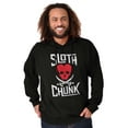thumbnail image 5 of Sloth Chunk Pirate Heart 80s Retro Hoodie Sweatshirt Women Men Brisco Brands X, 5 of 6