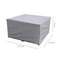 thumbnail image 5 of Protector de muebles de exterior resistente al agua, a los rayos UV y al polvo con cordón, funda rectangular para mesa de jardín de 150 x 150 x 75 cm, 5 of 5