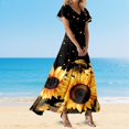 thumbnail image 1 of WILLBEST Vestidos De Mujer, Vestido Floral Holgado Con Cuello En V Para Mujer, Estilo Informal De Verano, Elegante Vestido De Playa Para Fiesta Y Uso Diario, 1 of 3