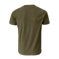 thumbnail image 3 of Jinda Men's Soft T Shirt Cotton Short Sleeve Henley Shirt Fashion Stretch Summer Lightweight Slim Fit Tee Army Green Large, 3 of 4