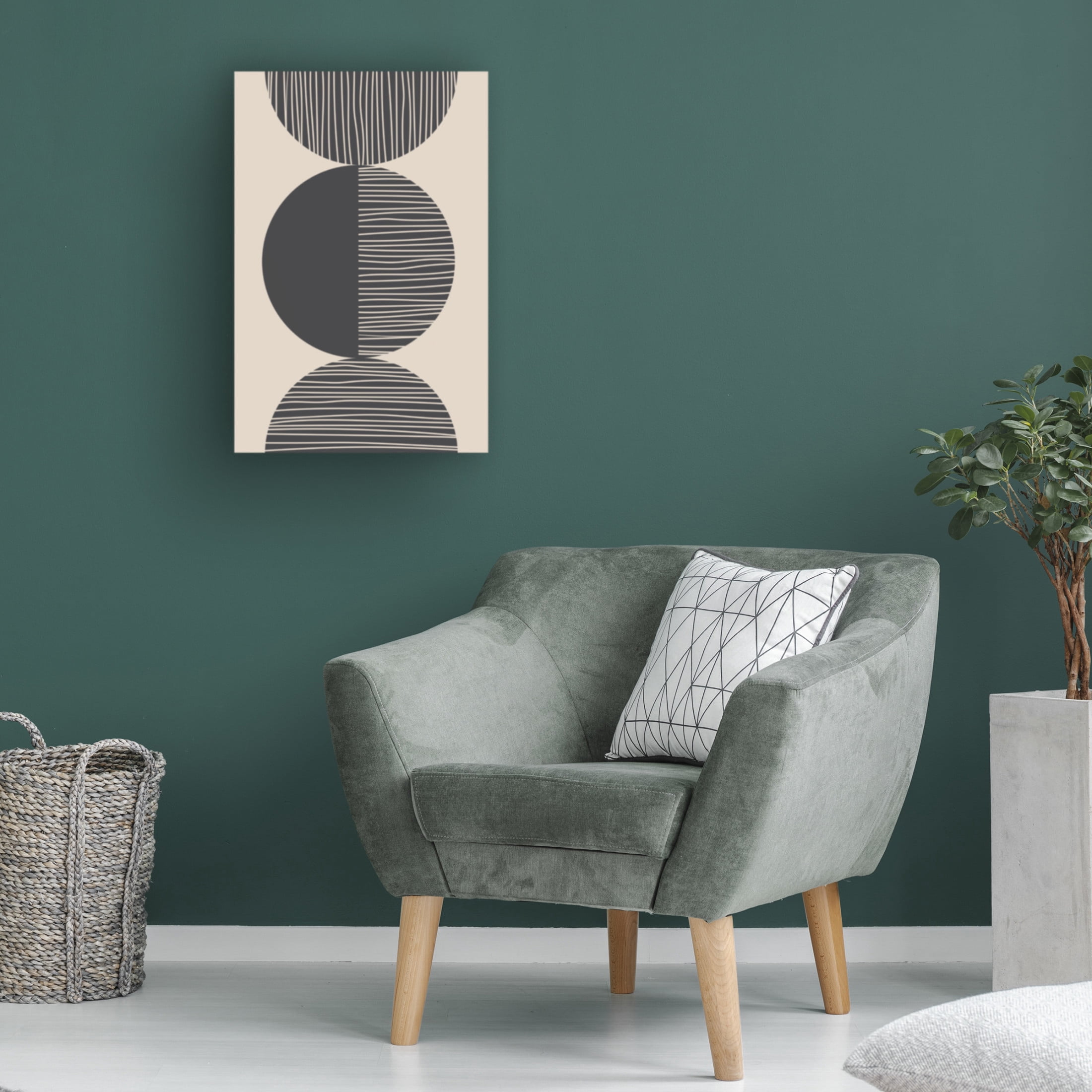 Trademark Fine Art Melloi Art Prints Black Circle Art Canvas Wall Art