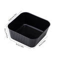 thumbnail image 3 of Square Cereal Bowl, Plastic Serving Bowl Portable for Picnic Snack Salad Dessert, Lightweight Reusable Soup Bowl for Home Camping Travel, Black, 3 of 6