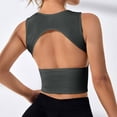 thumbnail image 4 of Leey-World Seamless Bras for Women Women's Workout Sports Bras Fitness Ivy Low Impact Bra Yoga Crop Tank Grey,M, 4 of 4