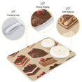 thumbnail image 3 of Yayeee Dish Drying Mat for Kitchen Counter 16"x18" Microfiber Absorbent Pad, Brown Cakes, 3 of 7