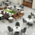 thumbnail image 3 of Homy Casa Desk Chairs Set of 2, Upholstered Home Office Reception Guest Chairs, Gray, 3 of 10