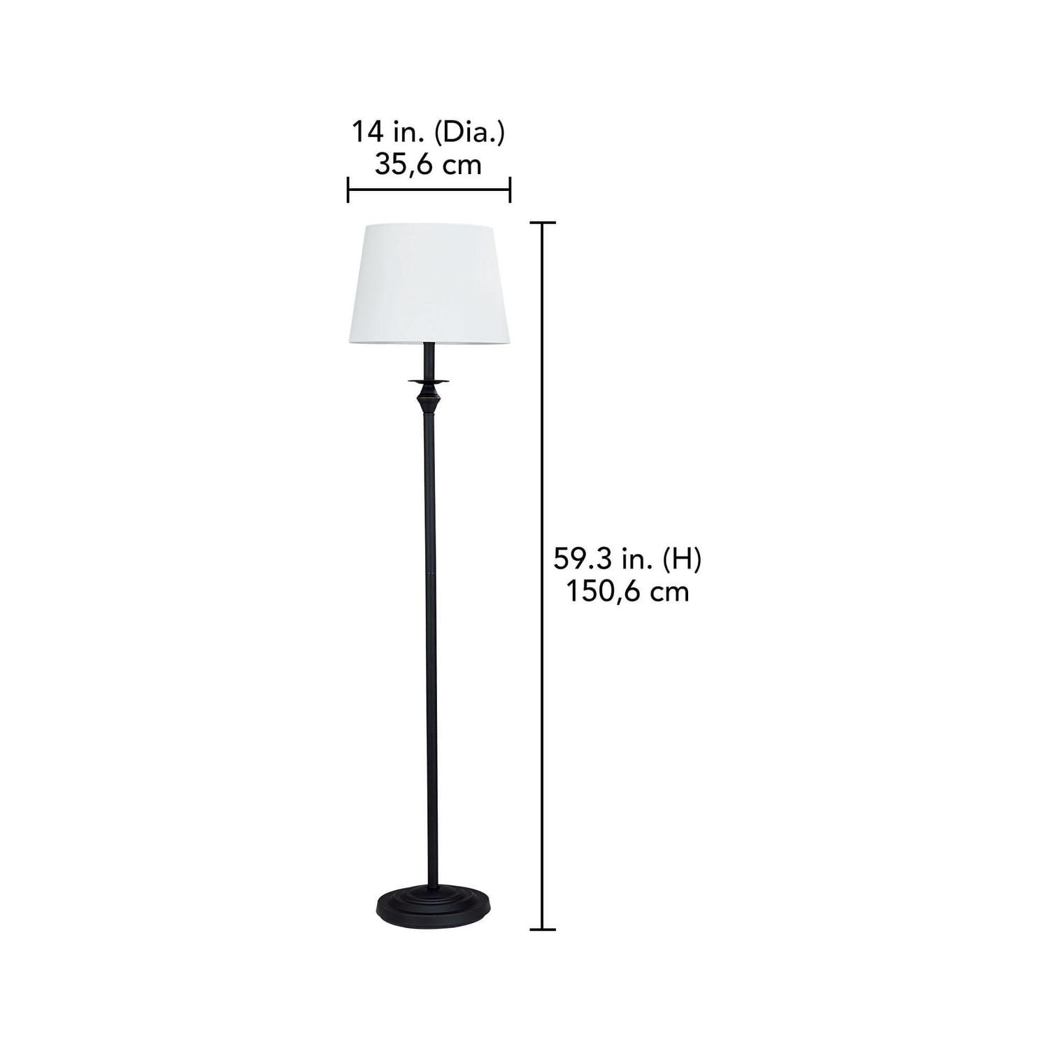 HOMETRENDS Floor Lamp Set, 3-piece set