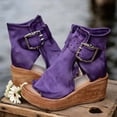thumbnail image 6 of Yuanlong Womens Sandals Elegant Platform Sandals Hollow With Thick Sole Open Toe Ankle Buckle Strap Dressy Sandals, 6 of 7