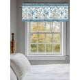thumbnail image 5 of Curtain Valance for Windows,Ocean Starfish Shell Coral Kitchen Valances Rod Pocket Short Curtains,Blue Stripe Boho Style Window Treatment Panel for Bedroom Bathroom 42"x12", 5 of 7