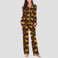 thumbnail image 5 of Brqkzdu 2 Piece Womens Halloween Pajamas Sets Long Sleeve Collar Button Down Pj and Pajama Pants Loose Comfy Nightwear Sets, 5 of 8