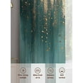 thumbnail image 3 of Modern Turquoise Gold Sheer Curtains for Living Room Bedroom Abstract Teal Minimalist Art Sheer Curtains 84 Inch Long 2 Panels Set Light Filtering Curtain Window Treatments Drapes for Dining Room, 3 of 6