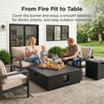 thumbnail image 4 of RADIATA 40" Square Propane Fire Pit Table, Dual Fuel Natural Gas Fire Pit Convertible, 50,000 BTU Outdoor Fire Pit Table for Outside Patio, 4 of 9