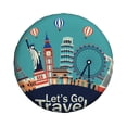 thumbnail image 2 of Gaeub Let's go Travel 14-17in Tire Cover, Spare Tire Cover, for Camper Caravan, Trailer, Car, Truck, SUV, Jeep - 17 inch, 2 of 9