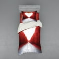 thumbnail image 1 of Ambesonne Love Bedding Set 3 Pcs, Autumn Trees Landscape, Twin, Red White, 1 of 3