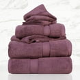 thumbnail image 2 of Superior Hymnia Egyptian Cotton 6-Piece Towel Set, Plum, 2 of 8